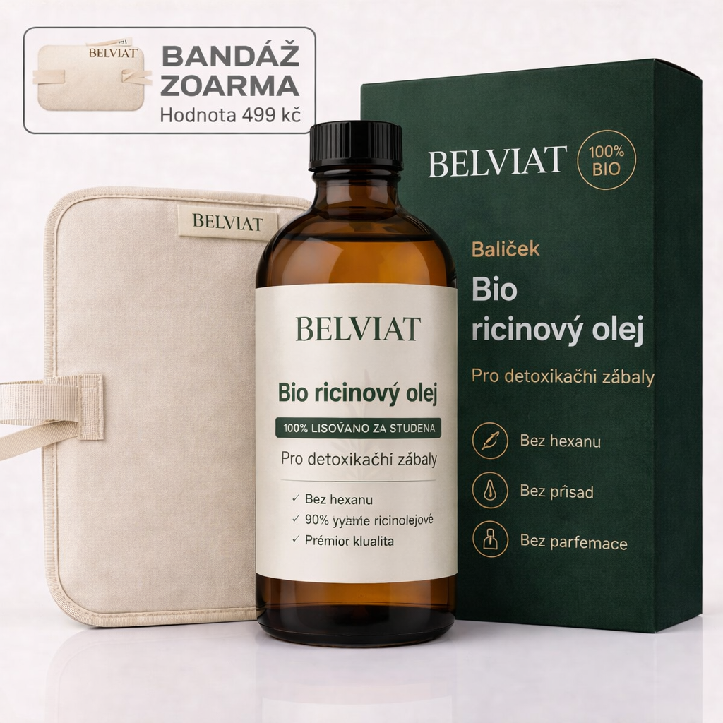 Set Belviat Detox cu ulei de ricin și bandaj